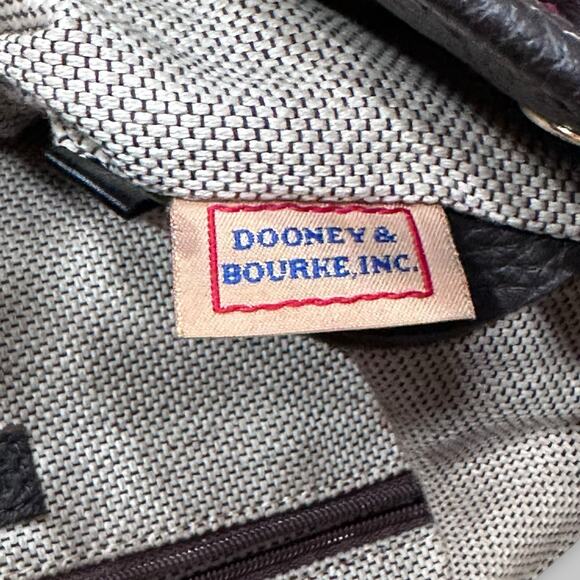 Vintage Dooney & Bourke Red & Black Pebbled Leather Drawstring Shoulder Bag - Picture 7 of 7